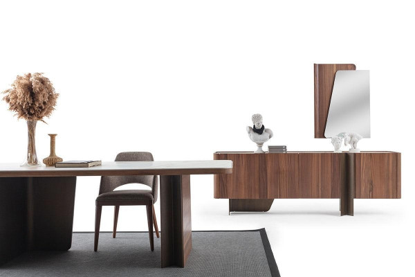  Esszimmer 7tlg Modern Set Esstisch Sideboard Buffet Spiegel Stühle