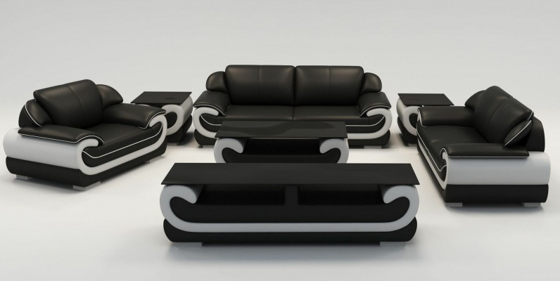 Ledersofa Couch Wohnlandschaft 3+2 Sitzer Garnitur Design Modern Sofa Produzent Möbel 
