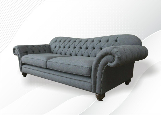 Big Chesterfield Polster Sofas Design Luxus Sofa 4 Sitzer Textil Couchen